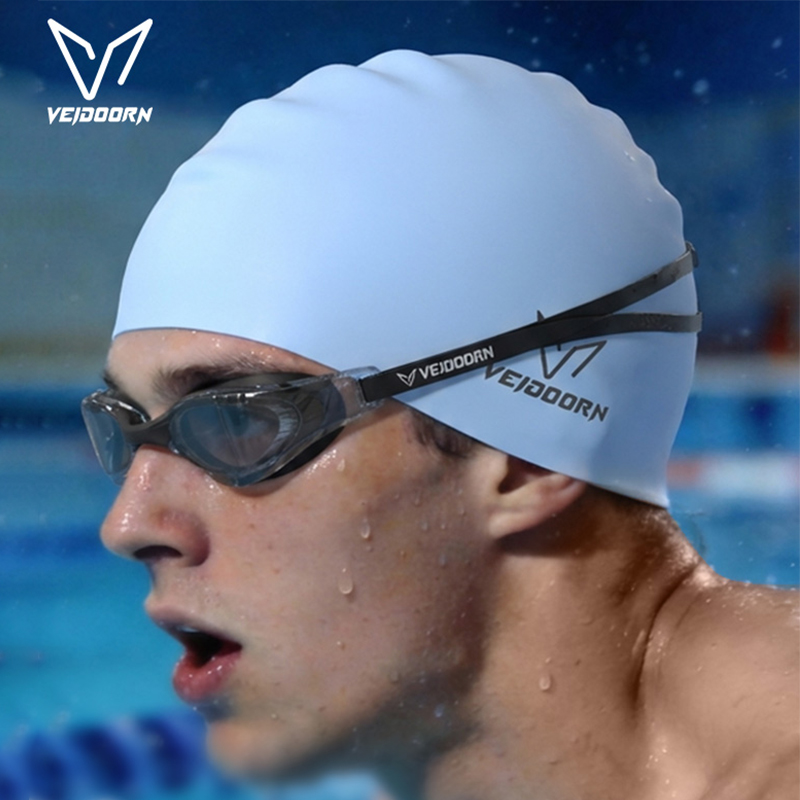 Swim Hat Silicone - قبعة سباحة سيليكون مقاومة للماء للبالغين،