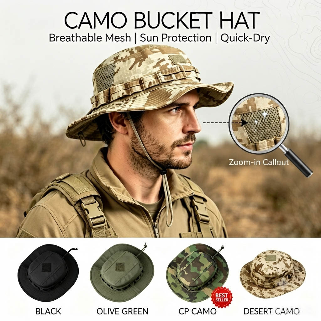 قبعة تكتيكية للرجال للحماية من - مراجعة Boonie Hat Tactical وسعره